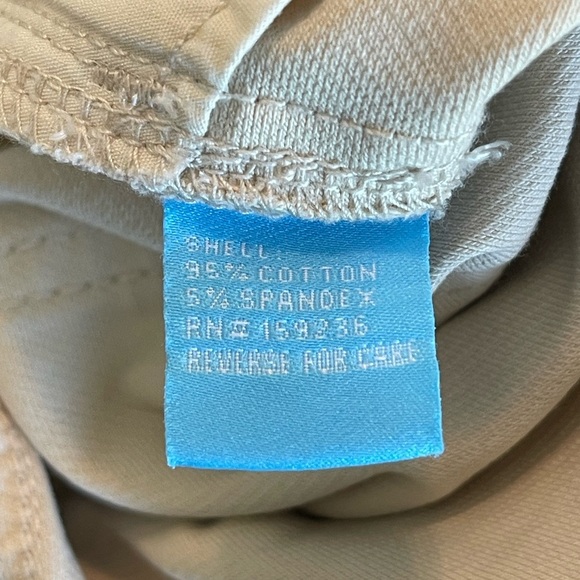 J. McLaughlin 10 off white color stretch jeans with goldtone accents cotton - Picture 3 of 6